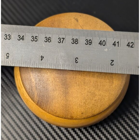 Vintage Myrtlewood Lidded Bowl With Acorn Set By Myrtle Craft Studio - Picture 6 of 11